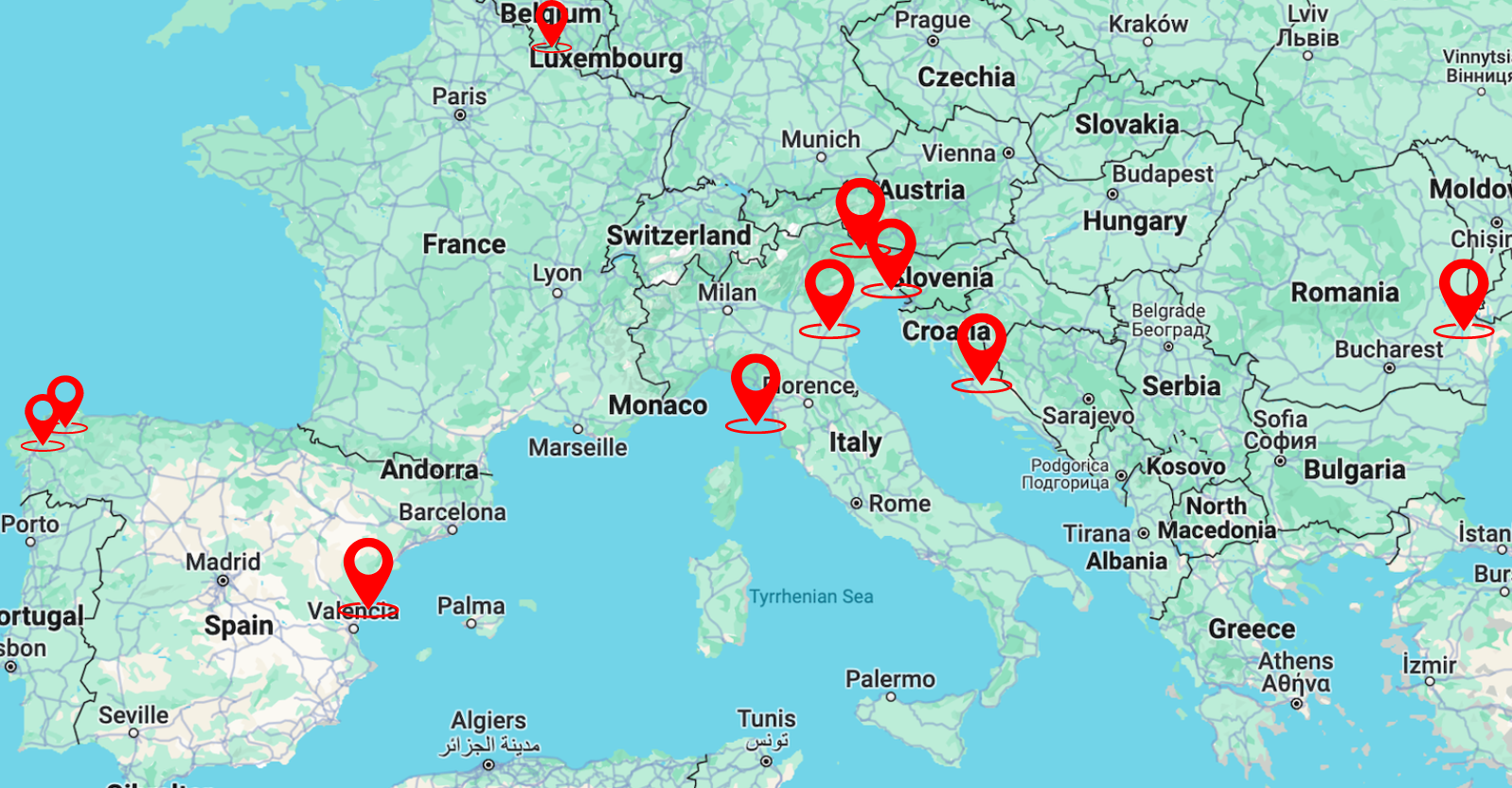 European Receiving Ports